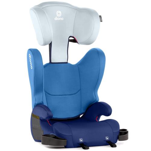 Diono Cambria LE, 2-in-1 Belt Positioning Booster Seat,Backless and High-Back Booster seat for Children from 40—120 lb,17 Wide,6 Headrest Positions,Lightweight with Latch,Blue