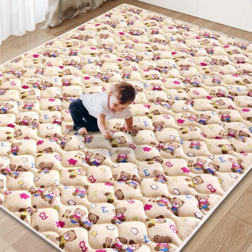 Baby Play Mat, 79 X 71 Extra Large Foldable Crawling Floor Mat for Playpen & Babies, Toddlers, Infants.Premium Thicker Foam playmat, Anti-Slip Soft Cushioning Padding, Machine Washable