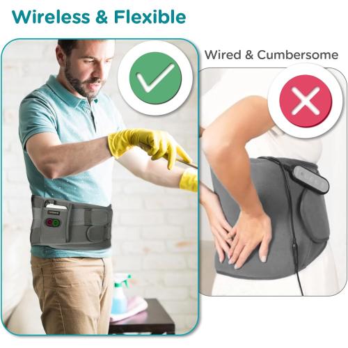Comfytemp Cordless Heating Pad with Massager for Back FSA Eligible HSA Gift