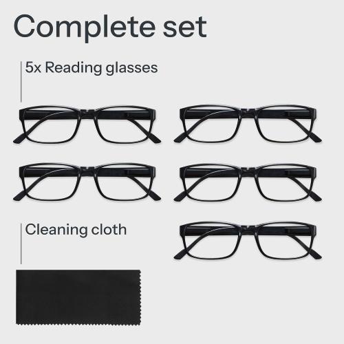Gaoye 3.5 Professional Reading Glasses for All Day - Computer Readers with Blue Light Protection - Value Pack