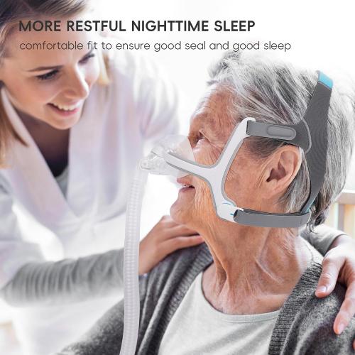 Replacement Headgear for N20 CPAP Mask, Soft CPAP Headgear Strap Compatible with AirFit N20 & AirTouch N20 Nasal Mask, Adjustable N20 Headgear with Enhanced Clips (1 Headgear 1 Pair Clips)