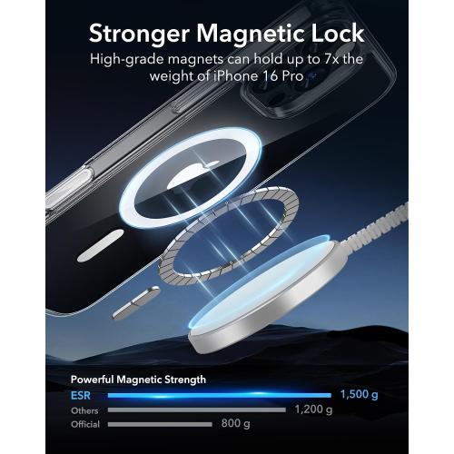 ESR for iPhone 16 Pro Case, Camera Control Cover, Compatible with MagSafe, Shockproof Military-Grade Protection, Magnetic Phone Case for iPhone 16 Pro, Classic Hybrid Case, Clear