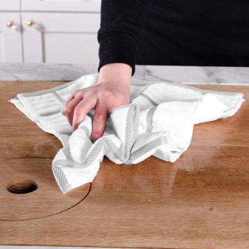 All-Clad Checked Kitchen Towel: Highly Absorbent, Super Soft Long Lasting - 100% Cotton, 17x30 Tea Towel for Cleaning & Drying Dishes, Pans, Glassware, or Countertops, (2-Pack), Titanium Gray
