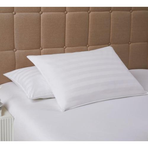 DOWNLITE Down Extra Thin, Flat & Soft Pillow for Stomach Sleepers (Hypoallergenic) (Standard/Queen)