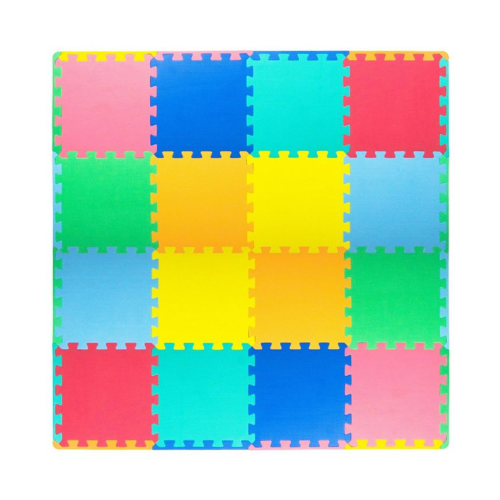 ProsourceFit Kids Floor Play Mat 3/8-in, 16 Sq Ft - 16 Tiles - Multi - 16