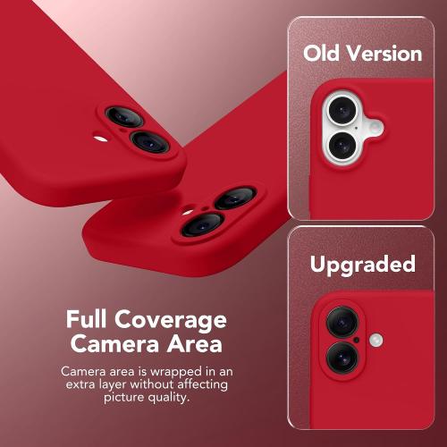 Magnetic for iPhone 17 Case Silicone Deep Red