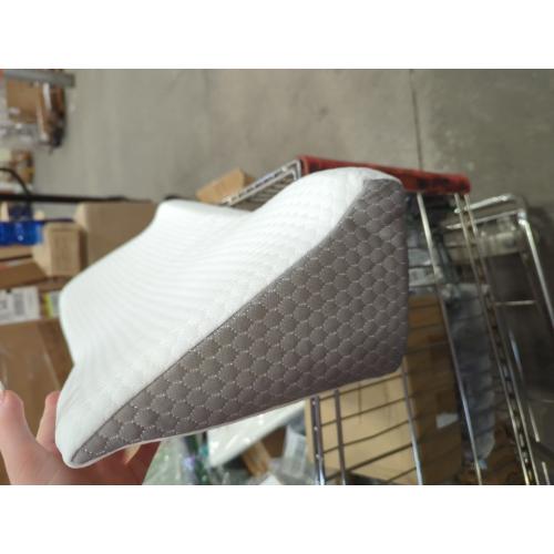 Bedluxe Wedge Pillow for Side Sleeping, Comfort Foam Back Pillow for Side Sleeper, Bed Wedges & Body Positioners for After Surgery, Pregnancy Support, Back Pain, Preventing Bedsores, White/Grey