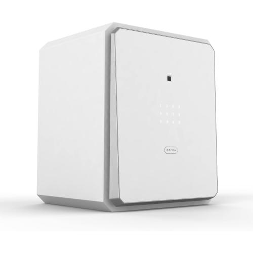 Family Fingerprint Password Safe Box with Key,Cabinets for Home Offcie,Security Box,Document safe,Lock box,Case Box, 2.1Cubic feet White