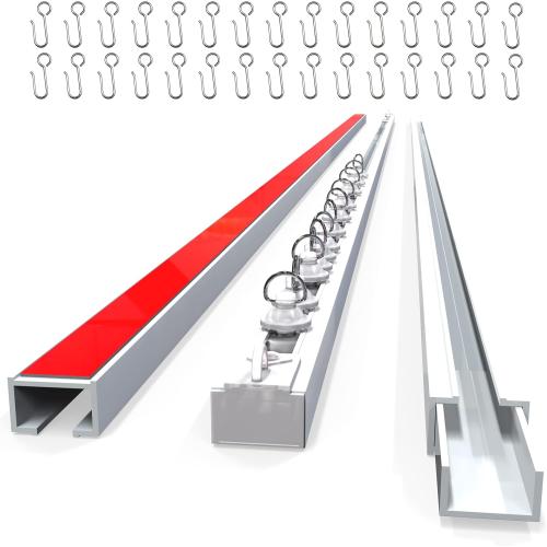 UrbanRed Adhesive Curtain Track, 5 m (16.4 ft) Ceiling Curtain Track | 5 m adhesive curtain track provides smooth ceiling installation for homes, offices and RVs without drilling.