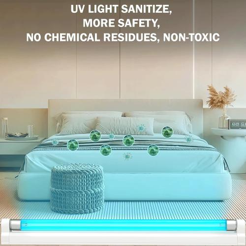 COOSPIDER 6W UV Light Ozone Free,253.7nm Sanitizer Lamp with 3 Time Gear, UVC Lamp for Shoes/Closet/Cabinet/Bathroom 110V CTUV-6