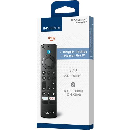 Insignia - Fire TV Replacement Remote for Insignia and Toshiba - Black