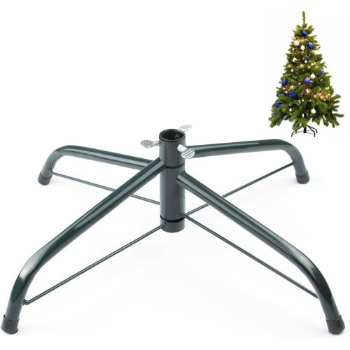 MNKXL 16 Inch Metal Christmas Tree Stand for 4 to 10ft Christmas Trees, Heavy Duty Folding Christmas Tree Stand, Universal Artificial Christmas Tree Stand Replacement