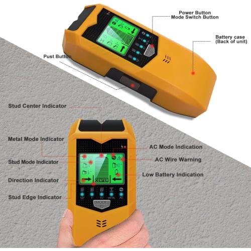 Stud Finder Wall Scanner 5-in-1 with Live Wire Detection
