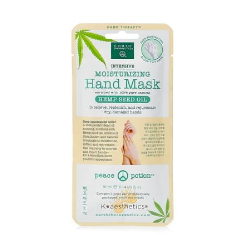 6 pack Earth Therapeutics Hemp Seed Oil Moisturizing Hand Mask relieves, replenishes and rejuvenates dry damaged hands.