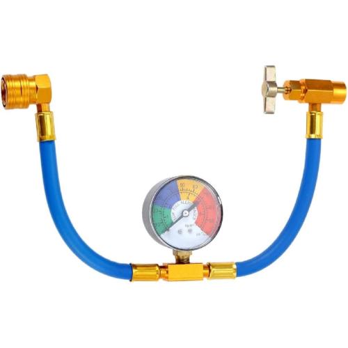 Aupoko R134A AC Refrigerant Charge Hose Kit 1/2 Self-Sealing Valve Can Tap