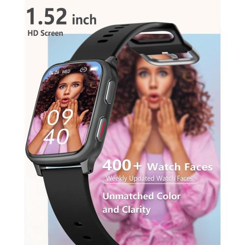 MorePro Fitness Tracker with 24/7 Heart Rate & Blood Pressure Monitor, Blood Oxygen & Sleep Tracker, Smart Watch with Step Calorie Counter, IP68 Waterproof Activity Tracker for Women Men Android iOS