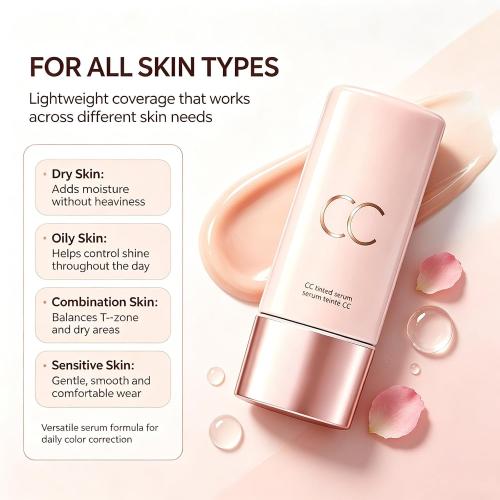 Marssirace CC Color-Correcting Tinted Serum, Lightweight Coverage