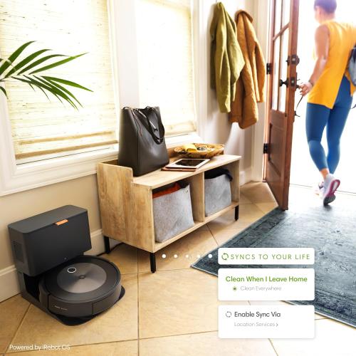 iRobot Roomba j7  (7550) Self-Emptying Robot Vacuum – Uses PrecisionVision Navigation to Identify & Avoid Objects Like Socks, Shoes, & Pet Waste, Smart Mapping, Self-Empty for Up to 60 Days