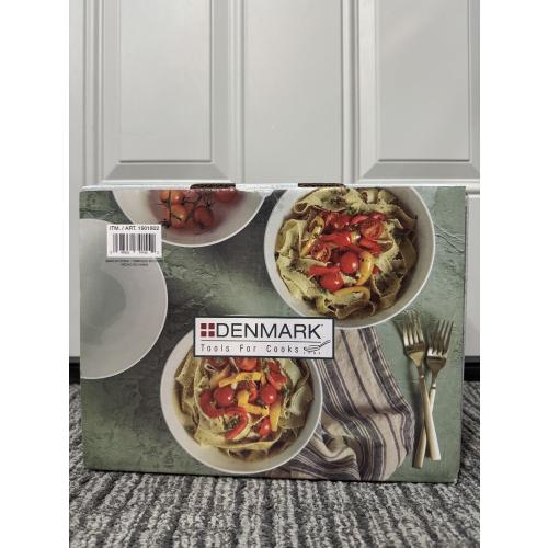 Denmark 4-piece White All Purpose Durable Vitrified Porcelain Bowls Ramen, Salad