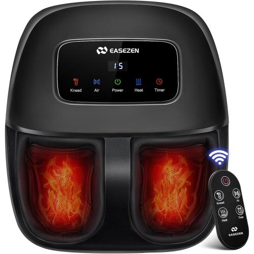 Foot Massager Machine with Heat, Shiatsu Foot Massager with Cordless Remote, 2026 Upgraded Deep Kneading, for Plantar Fasciitis, Neuropathy, Birthday Gifts for Women Mom Men Dad, Up to Foot Size 14