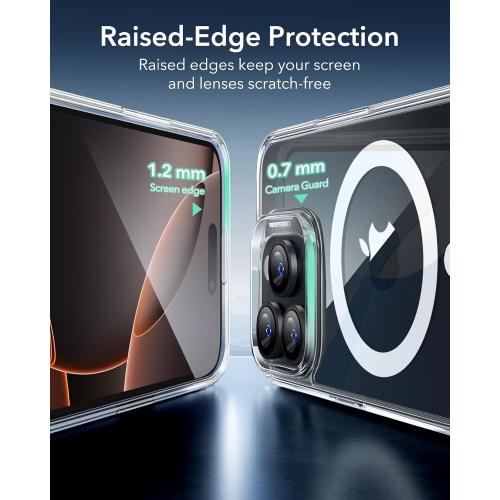 ESR for iPhone 16 Pro Case, Camera Control Cover, Compatible with MagSafe, Shockproof Military-Grade Protection, Magnetic Phone Case for iPhone 16 Pro, Classic Hybrid Case, Clear