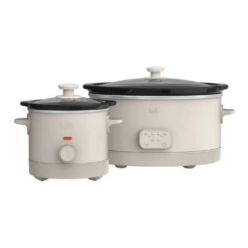 Bella - 6-qt. Programmable Slow Cooker & 2-qt. Slow Cooker Set - Oatmilk