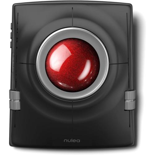 Nulea M512 Wireless Trackball Mouse, Ergonomic 55mm Trackball, Adjustable DPI for Precise Control, Left or Right Hand Compatible, Rechargeable, Multi-Device Bluetooth & 2.4GHz for PC, Laptop, Mac