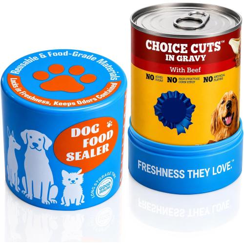 Canned Dog Food Storage，Keeps Dog Food Can Fresh in the Fridge-Reusable Airtight Can Cover Pet Food Sealer, Eliminates Odor, Easy to Use