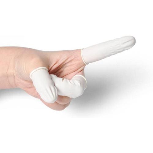 Disposable Fingertips Protector Gloves Natural Rubber Non-slip Anti-static Latex Finger Cots Fingertips Durable Tool 10 piece