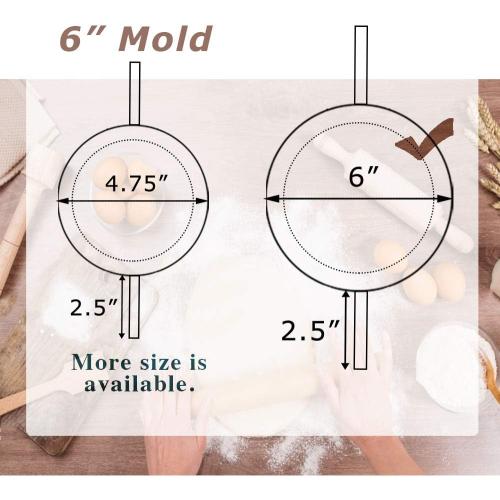 COTEY 6 Extra Large Empanada Maker Press, 2-in-1 Dough Cutter & Pie Mold