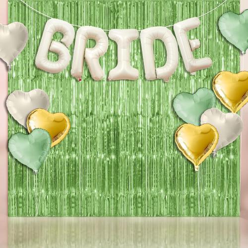 KatchOn Sage Green Bride Balloons Set 9Pcs, Bachelorette Party Decorations