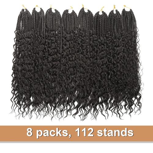 Diha Goddess Box Braids Crochet Hair With Curly Ends 22 Inch