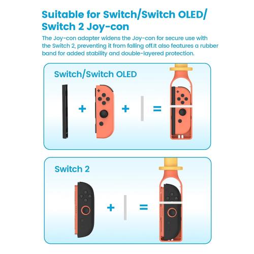 TRANSNOVO 12 in 1 Switch 2 Sports Accessories Bundle 2025 Compatible with Nintendo Switch 1/Switch OLED/Switch 2 Wii Sports Games, Family Party Accessories Kit for Joycon Controllers - With Carry Bag