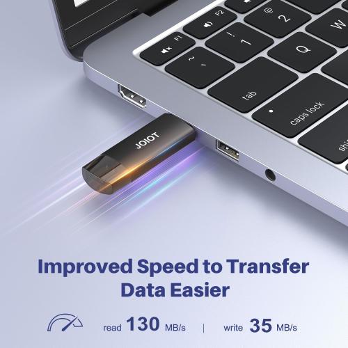 JOIOT 128GB USB C Flash Drive Dual USB 3.0 Flash Drive Type C   USB A Portable Type-C Flash Drive 2-in-1 USB-C Thumb Drive for Smartphone Tablet Computer Mac iPhone 15 Black