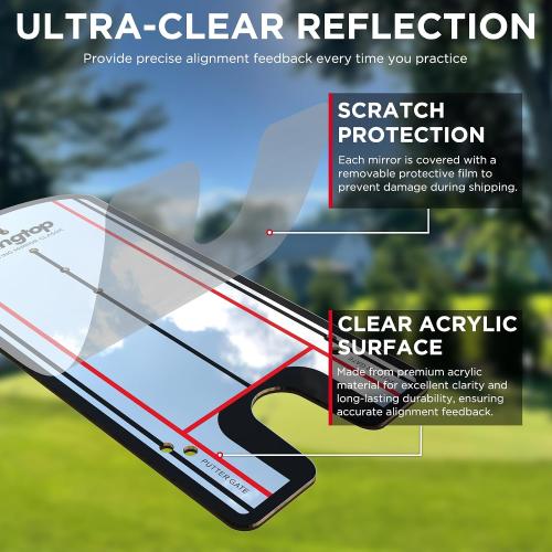 KINGTOP Golf Putting Mirrors for Alignment and Stroke Training