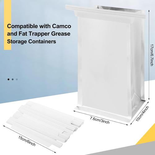 Sadnyy 5 Disposable Grease Storage Bags Bacon Container Bags