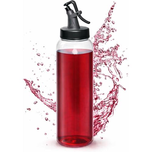 Needzo 1000 mL Communion Cup Filler Bottle with Pour Spout Button, Plastic No Drip Dispenser, Church Supplies