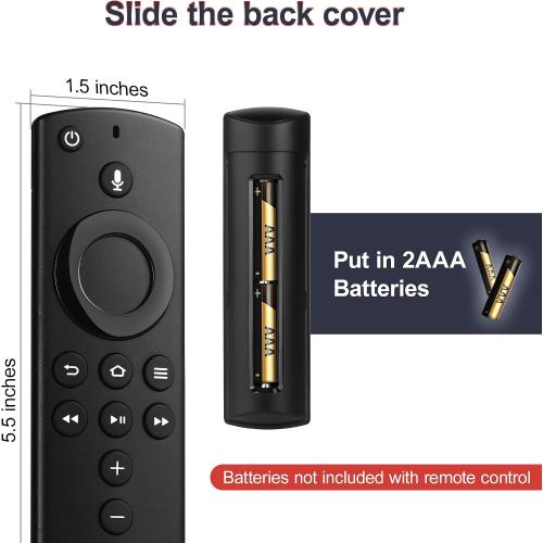 Voice FireStick Remote Control Fit for FireSeries Smart TVs Cube (1st & 2nd Gen), TV Stick 4K/Lite/Stick (2nd Gen), and Smart TV (3rd Gen), N0t for Insignia-Toshiba-Pioneer Smart TV