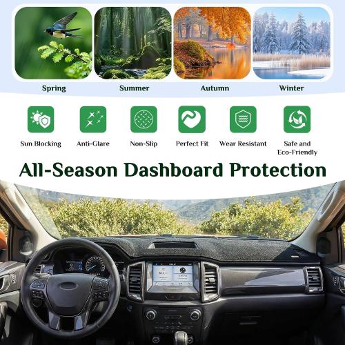 Dash Cover, Anti-Glare, Sun Protection, Dustproof, UV-Proof, Dashboard Covers, Interior Car Accessorie Fit for 2019-2024 Su-baru Forester, Not Fit w/HUD Models (Fits Mfr Body Code:S14), Black