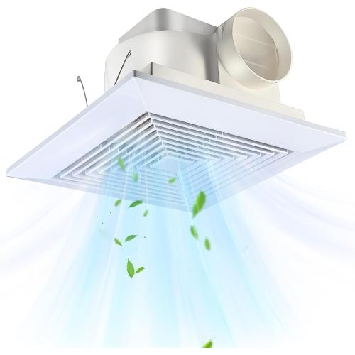 FEITON 110 CFM Bathroom Exhaust Fan, 1.0 Sone, 4-Inch Duct, Ceiling Mount