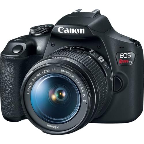 Canon EOS Rebel T7 DSLR Camera EF-S 18-55mm f/3.5-5.6 IS II Lens Kit 24.1 Megapixel CMOS (APS-C) Sensor Full HD Videos Built-in Wi-Fi Beginner Photographers Digital Camera Black