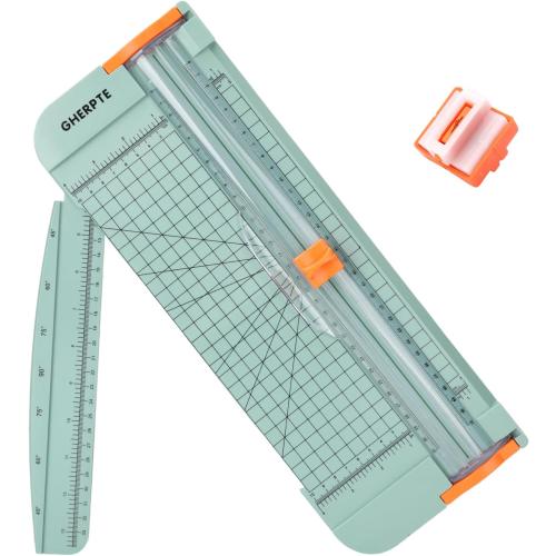 A4 Paper Cutter -12 Inch Paper Trimmer with 2pcs Replacement Blades with Safeguard Side Rulerfor Cut Gift Card,Coupon,Label, Cardstock,Photo