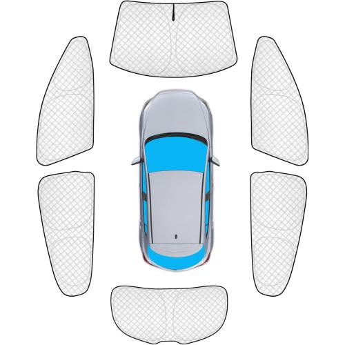 KMF  Thicken Sun Shades for Mazda 3 Hatchback (Not Sedan) 2014-2018 Accessories, Full Windshield Sunshade Car Window Covers for Side Rear, UV Block and Blackout Privacy for Camping