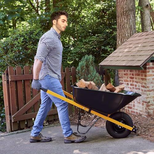 Heavy Duty Wheelbarrow Axle Bracket Set Compatible with 5/8” Wheelbarrow Axles Wheelbarrow Axle Shaft and Bracket Wheelbarrows Spare Part Include Bolt and Nut
