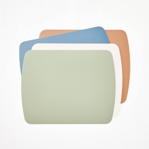 4pc 14x11 Nonslip Cutting Mat Set - Figmint™: Multicolor Silicone Cutting Board Set, Hand Wash