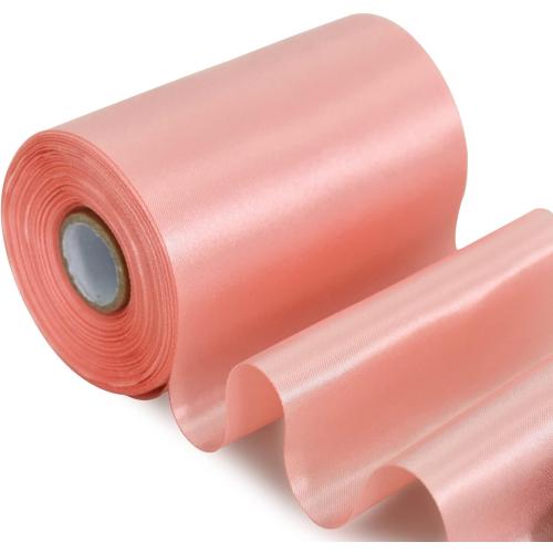 TONIFUL Rose Satin Ribbon Wide 4 Inch 22yd for Gift Wrap Christmas Decor