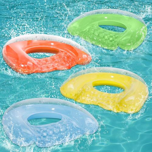 4 Pack Pool Floats Adult, PuppyuWill Minimalist Design Pool Chair Float, 52 X 38 Dopamine Colors, Drifter, Chair, Hammock 3-in-1 Inflatable Pool Toys for Pool Party, Lake, River, Sea, Outdoor