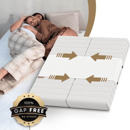 Bedbinder Deluxe Bed Bridge Mattress Connector for Adjustable Beds, Fills Bed Gaps, White, Universal Size