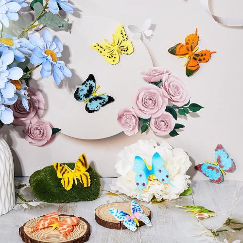 Canlierr 36 Pcs Plastic Butterflies Fake Butterflies Action Figures