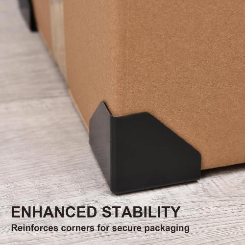200 Pcs Shipping Box Corner Protectors, Plastic Heavy Duty Packaging Edge Protectors, Reinforcement Corner Guards for Boxes, Cartons and Panel Packaging, 2.36x2.36 x 2.36